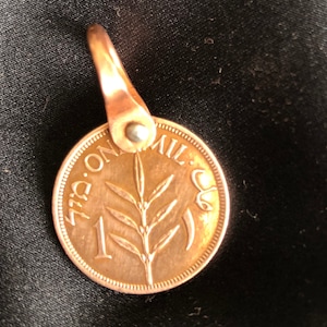 1944 Palestine coin pendant