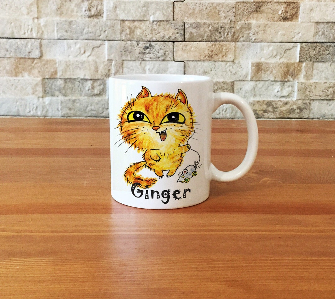 Ginger Cat Mug Pesonalized Cat Mug Cute Cat Mug Cat Mom Etsy