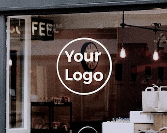 Custom Business Logo Vinyl Decal Sticker for Window or Door, Business Logo Sign, Personalized Decal, Logo Wall Decal, Store Logo Decal