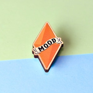 Sims 4 Orange Mood Inspired Plumbob Pin