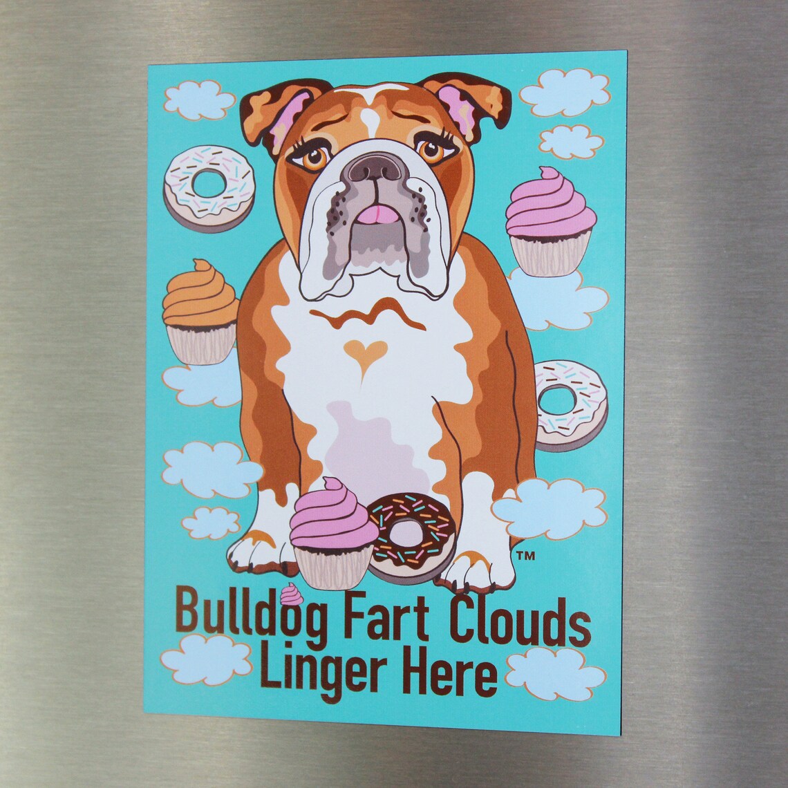 Bulldog Fart . Funny Dog Fart Refrigerator . Etsy