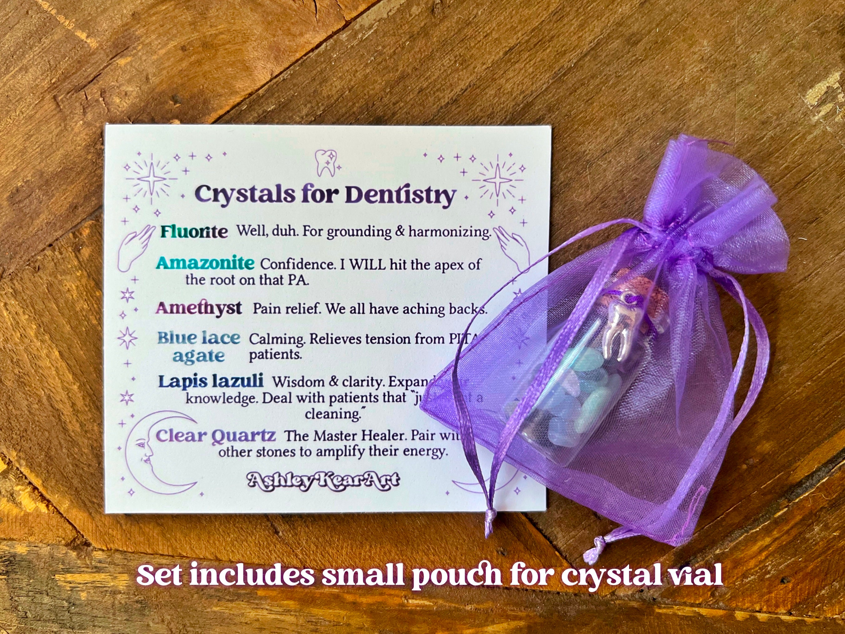 Dental Crystal Set Dentistry Crystals Dental Gift Set Etsy