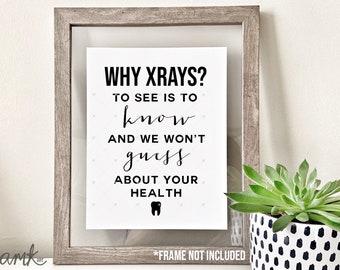 Dental X-ray sign, dental office art, dental x-ray art, does not include frame