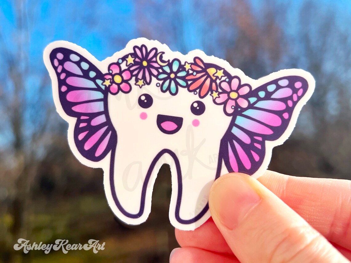 Tooth Fairy Dental Sticker Cute Dental Sticker Dentist - Etsy