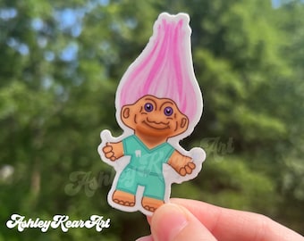 Dental troll sticker, dental sticker, funny dental sticker, dentistry sticker, RDH sticker, tooth sticker