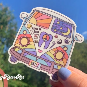 Hippie van dental sticker, cute dental sticker, dentistry sticker, RDH sticker, tooth sticker