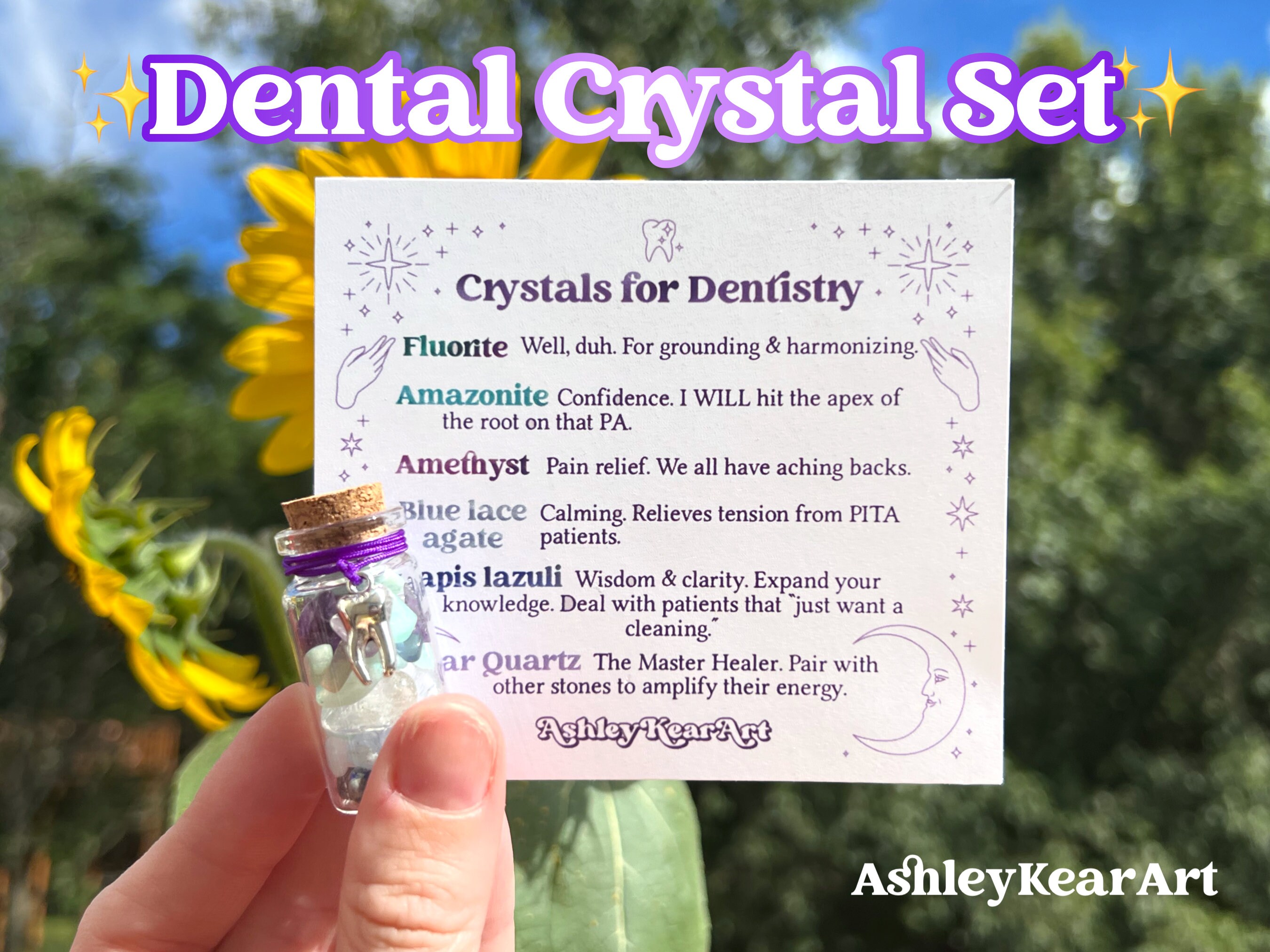 Dental Crystal Set Dentistry Crystals Dental Gift Set Etsy