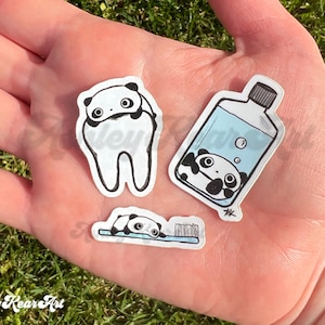 Cute panda dental sticker, cute dental sticker, dentistry sticker, RDH sticker, tooth sticker