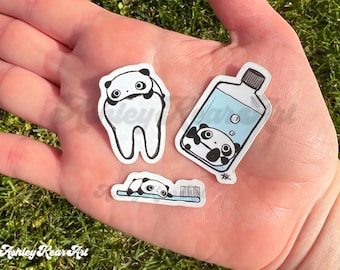 Cute panda dental sticker, cute dental sticker, dentistry sticker, RDH sticker, tooth sticker