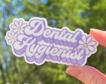 Dental hygienist sticker, cute dental sticker, dental floss sticker, dental hygiene sticker