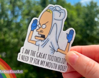 Dental sticker, Tootholio dental sticker, funny dental sticker, dentistry sticker, RDH sticker, tooth sticker