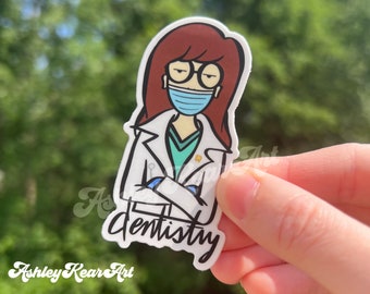 Dental sticker, tooth sticker, retro dental sticker, funny dental sticker, dentistry sticker, RDH sticker, tooth sticker