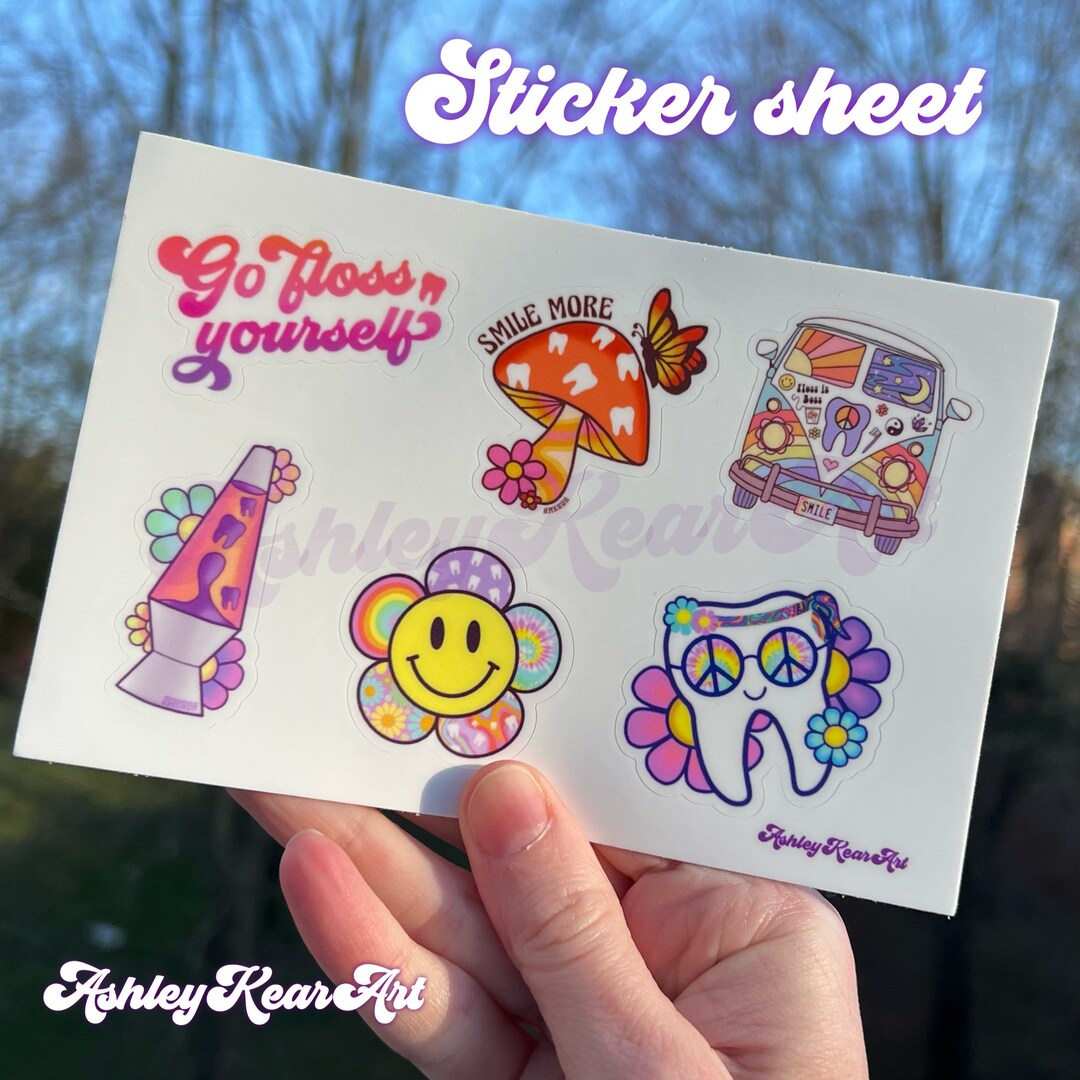 Dental Sticker Sheet, Dentistry Sticker Sheet, Dental Water Bottle ...
