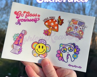 Dental sticker sheet, dentistry sticker sheet, dental water bottle stickers, dental sticker pack