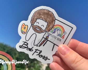 Dental sticker, Bob floss dental sticker, cute dental sticker, dentistry sticker, RDH sticker, tooth sticker