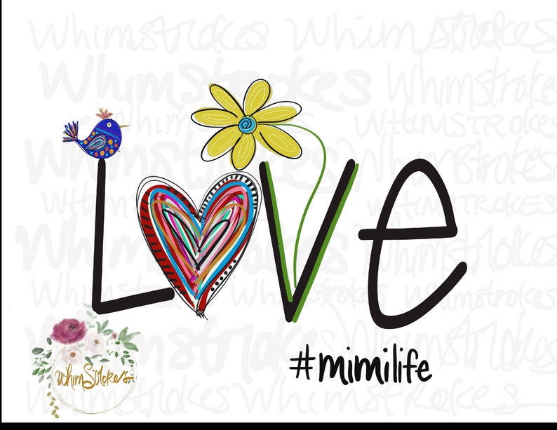 Download Love Mimi Life PNG digital download | Etsy
