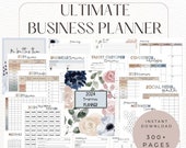 Ultimate Business Goal Setting Planner, Digital Planner, Organizational Planner, Small Business, Bookkeeping, Finances Tracker,