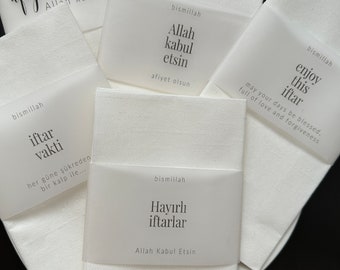 Ramadan banderole for napkins | various variants | Banderole for napkins transparent | Table decoration