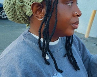 Crochet Head Wrap | Lightweight Boho Slouch Headscarf, Handmade Spring Hair Accessory