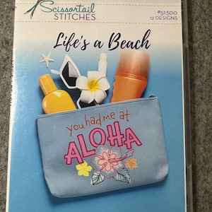 OESD Life&#39;s a Beach Machine Embroidery Designs CD #51300