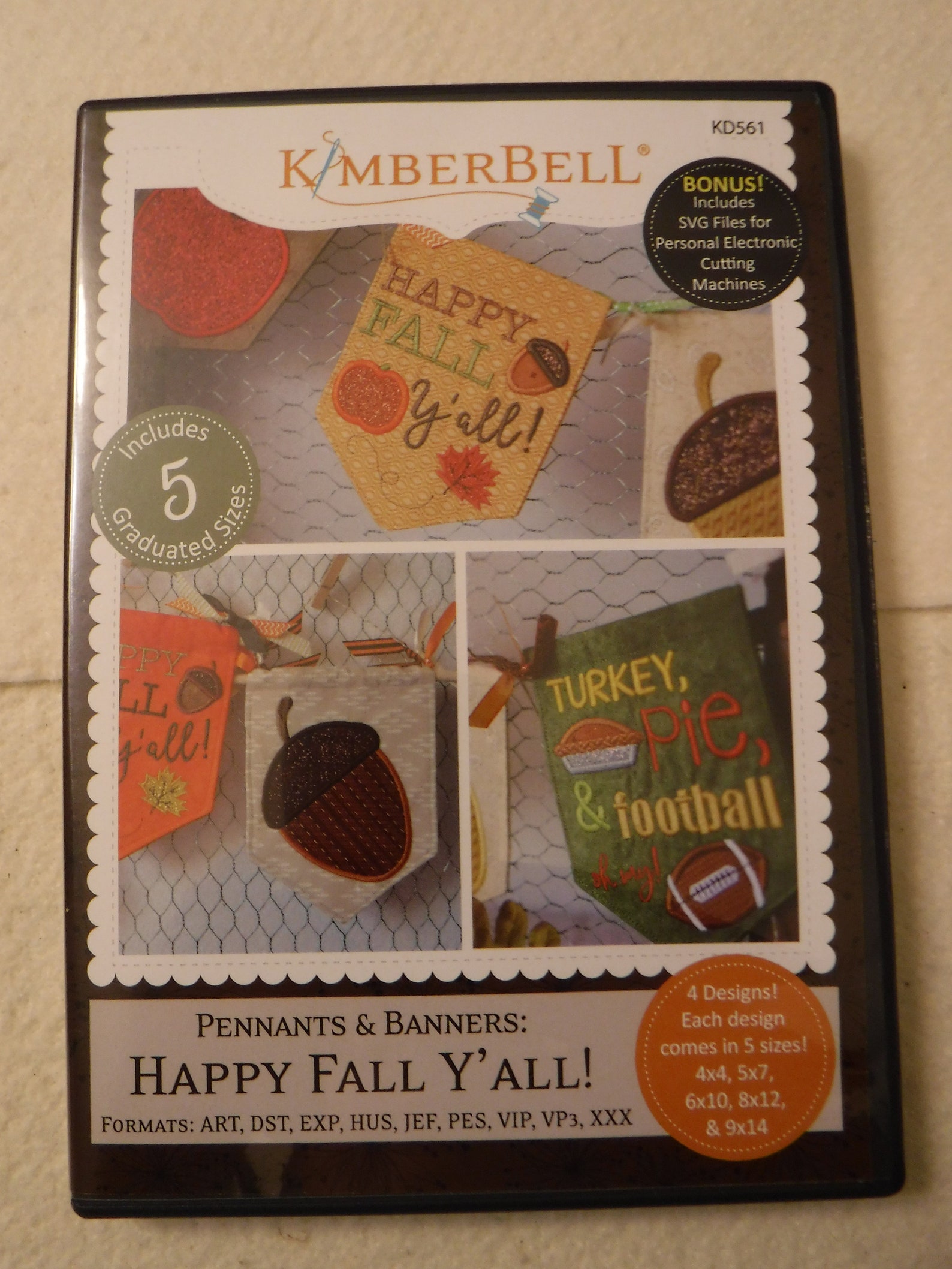 Kimberbell Pennants & Banners Happy Fall Y'All KD561 Etsy