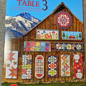 Trendy Table 3 by Heather Peterson at Anka&#39;s Treasures Quilt Runners and Toppers Patterns Book