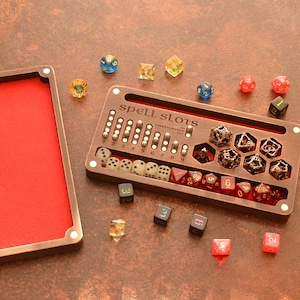 Handcrafted Wyvern Dice Box and Tray: Rustic Wood Storage - Holds 2-3 Dice Sets