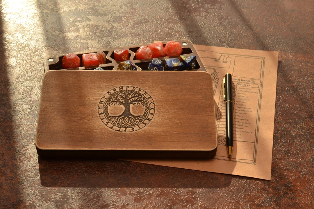 Personalized Dice Box, Custom Dice Tray, Dice Box and Tray, Wooden Dice