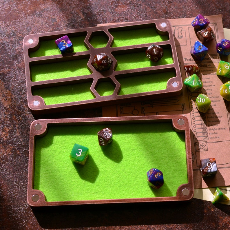 Personalized Dice Box Wooden Dice Holder Chest Wood Dice Etsy