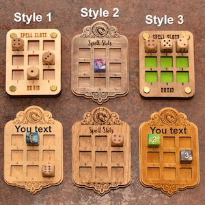 Wooden Spell Slot Tracker | Cleric | Spell and Ability Tracking | Spell Slot Tracker | Tabletop RPG spell slot tracker|