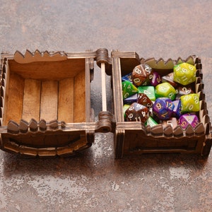 Mimic Chest. Mimic dice box wood. Dice Jail. image 5