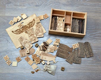 Orlog Board Game: 2-Player Viking Dice Game with Wooden Box