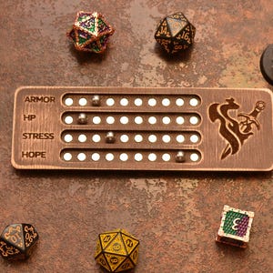 Daggerheart Magnetic Tracker. Stat Tracker – Hope, Armor, Stress & HP. TTRPG