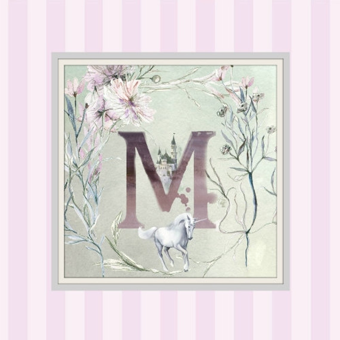 unicorn printable unicorn art unicorn alphabet letter m