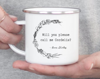 Cita de Anne Shirley ¿Podrías llamarme Cordelia? Taza de Ana de Tejas Verdes Regalos Literarios, Taza de Café de Otoño