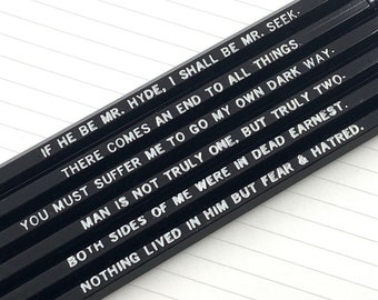 Jekyll and Hyde Gothic Pencil Set, Robert Louis Stevenson Bookish Gifts