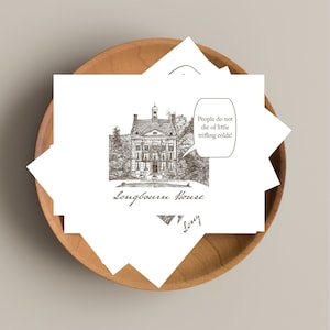Cartes postales Mrs Bennett Quote Orgueil et préjugés, cadeau Jane Austen pour la fête des mères de sa fille, jeu de cartes postales drôles, cadeau Orgueil et préjugés