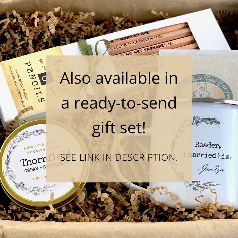Jane Eyre Quote Pencil Set Charlotte Bronte Book Lover Gift Etsy