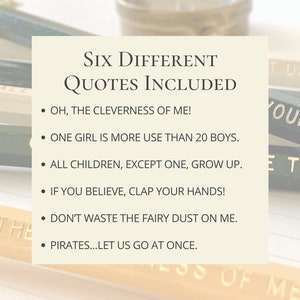 Juego de lápices con citas de Peter Pan, regalos literarios de J.M. Barrie por menos de 20 dólares imagen 2