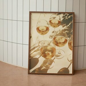 Aesthetic wine glass print, printable wall art, bar cart wall art, Style Art, Wall Art Print