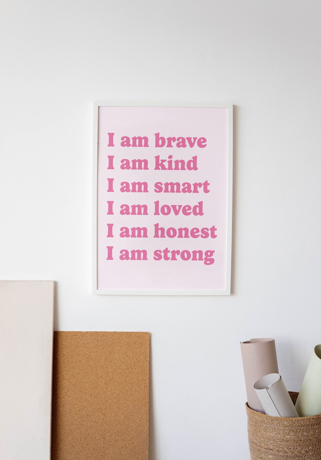 Pink Daily Affirmations Print, Kids Room Decor (digital Download) - Etsy