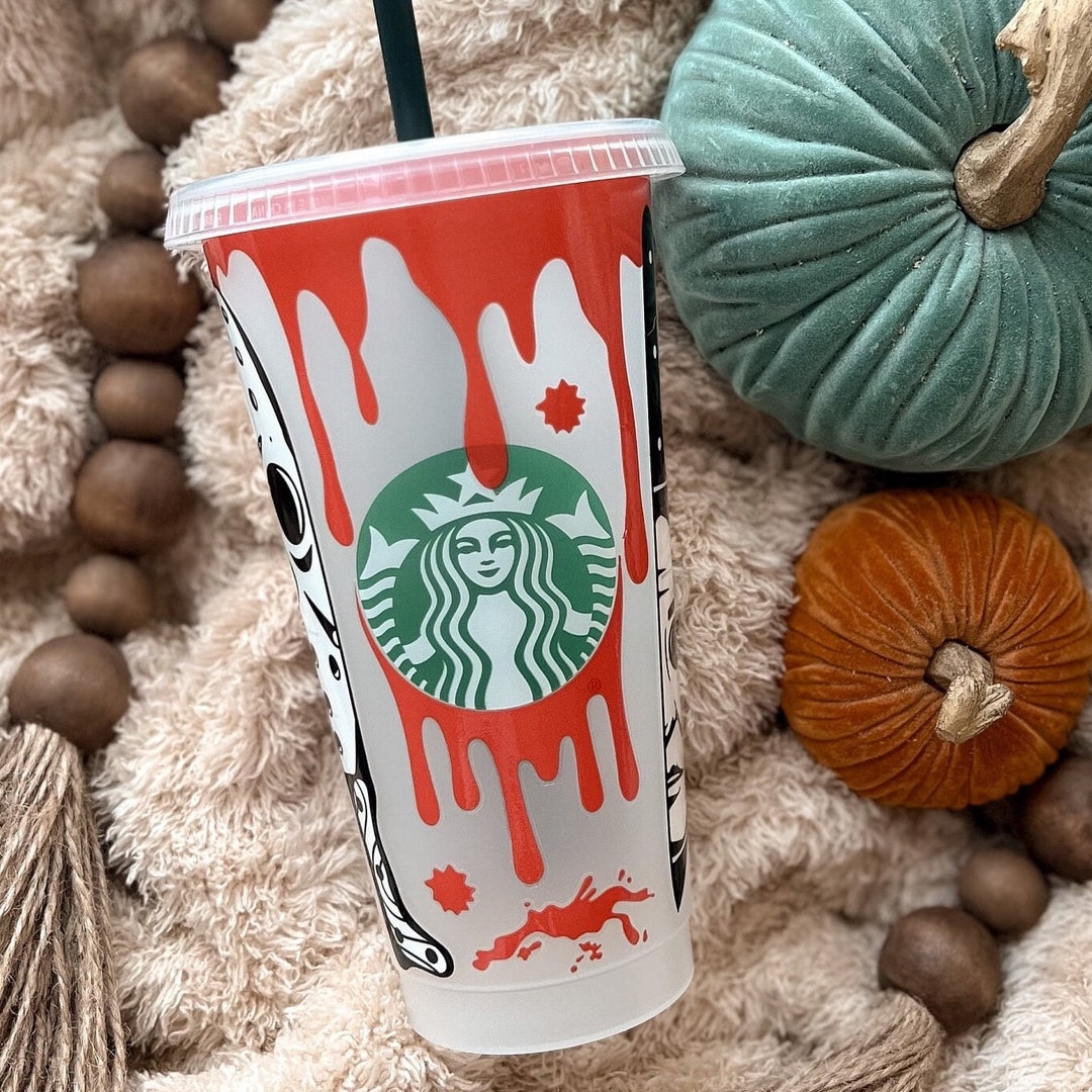 Starbucks Cold Cup // Starbucks Halloween Tumbler // Horror Movies Cup