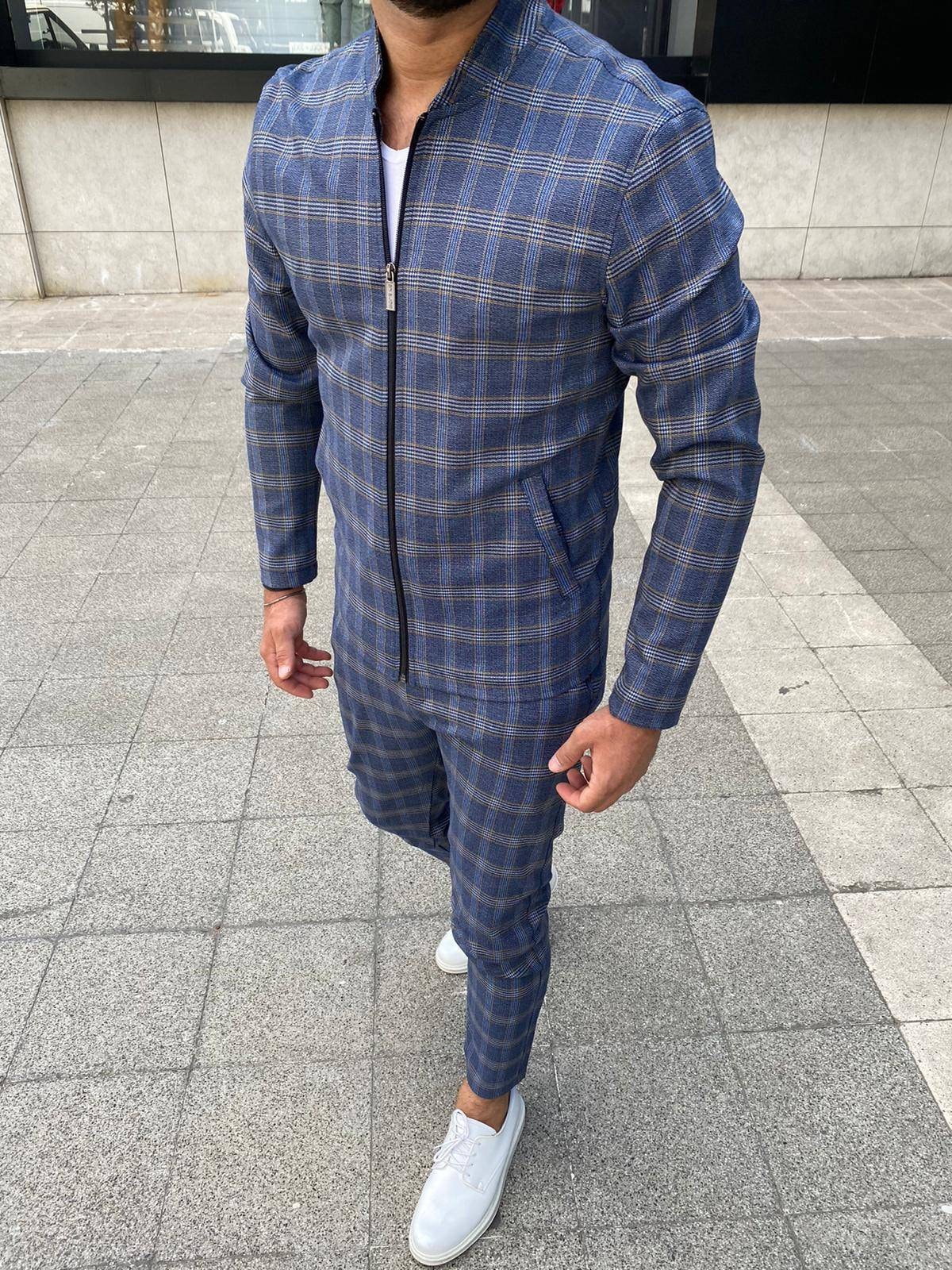 Men Tracking Walking Suit Shipping From TEXAS. Plaid - Etsy UK