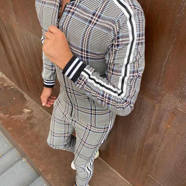 Men Tracking Walking Suit, Shipping from TEXAS. Valentine's Tracksuit gentlemen, Tartan suit , Gentlemen suit, Sport , Casual suit , Ritchie