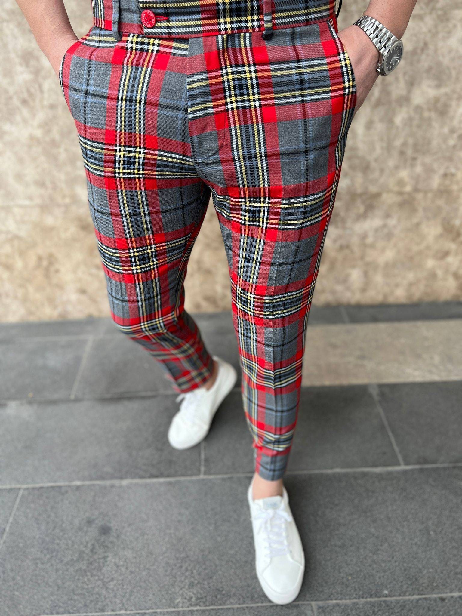 Men Plaid Fancy Pants Shipping From TEXAS. Gentlemen Pants - Etsy