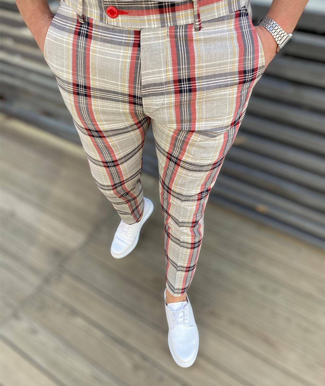 Men Fancy Pants Shipping from TEXAS. Gentlemen pants Tartan Etsy