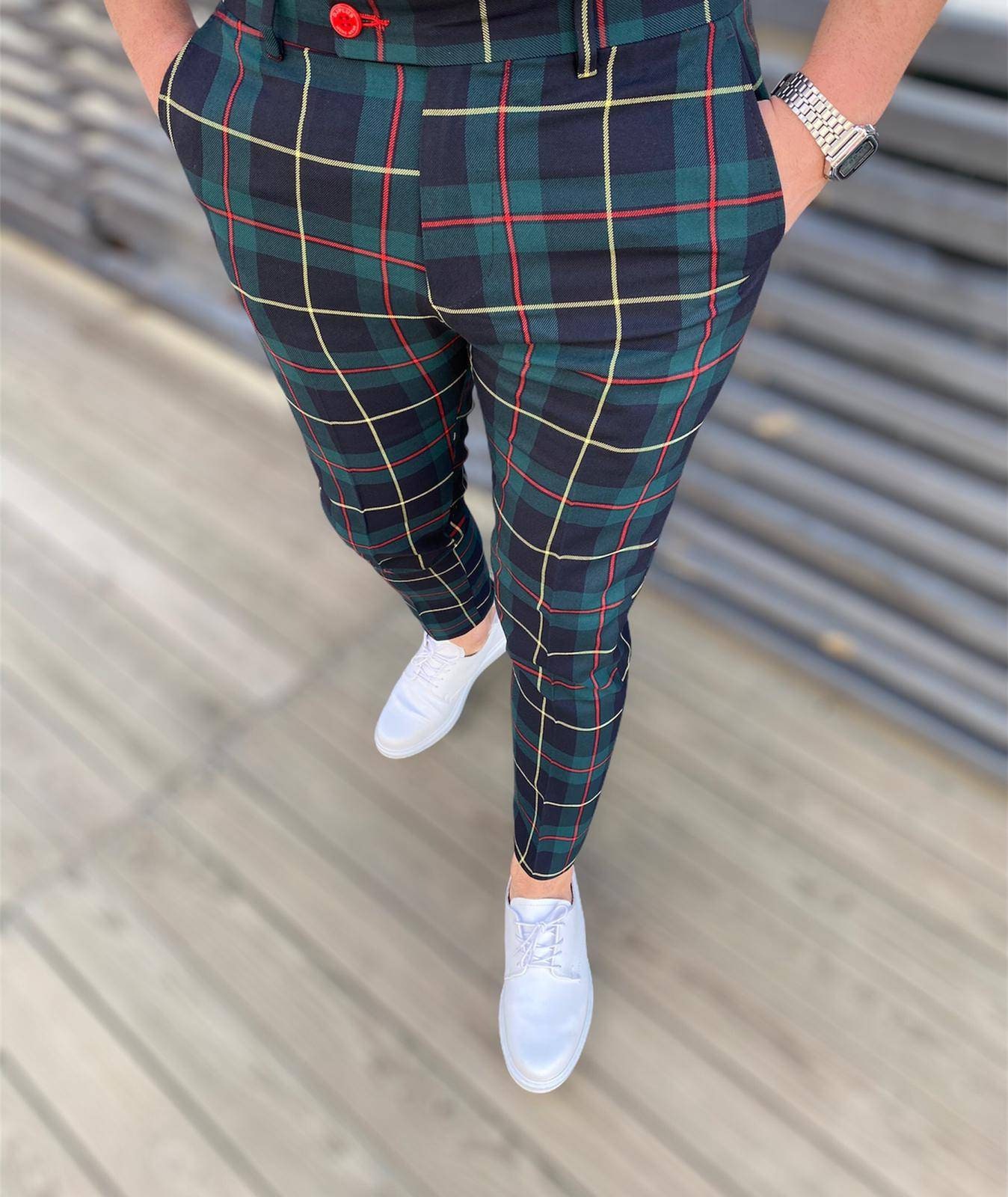 Men Fancy Pants Shipping from TEXAS. Gentlemen pants Tartan | Etsy