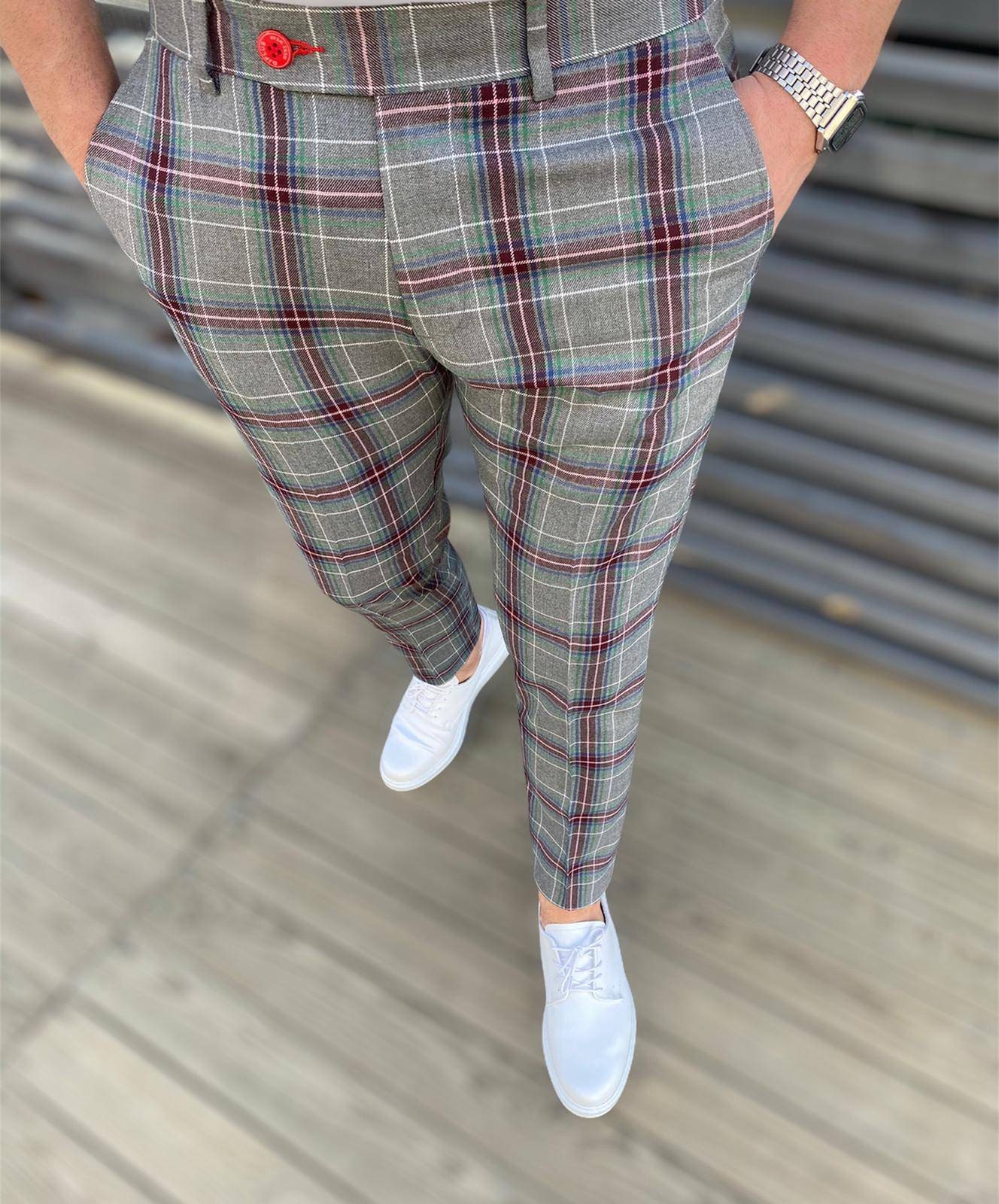 Men Fancy Pants Shipping from TEXAS. Gentlemen pants Tartan | Etsy