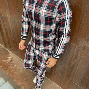 Men Tracking Suit, walking tryout suit Shipping from TEXAS. Tracksuit gentlemen, Tartan suit , Gentlemen suit, Sport , Casual suit , Ritchie