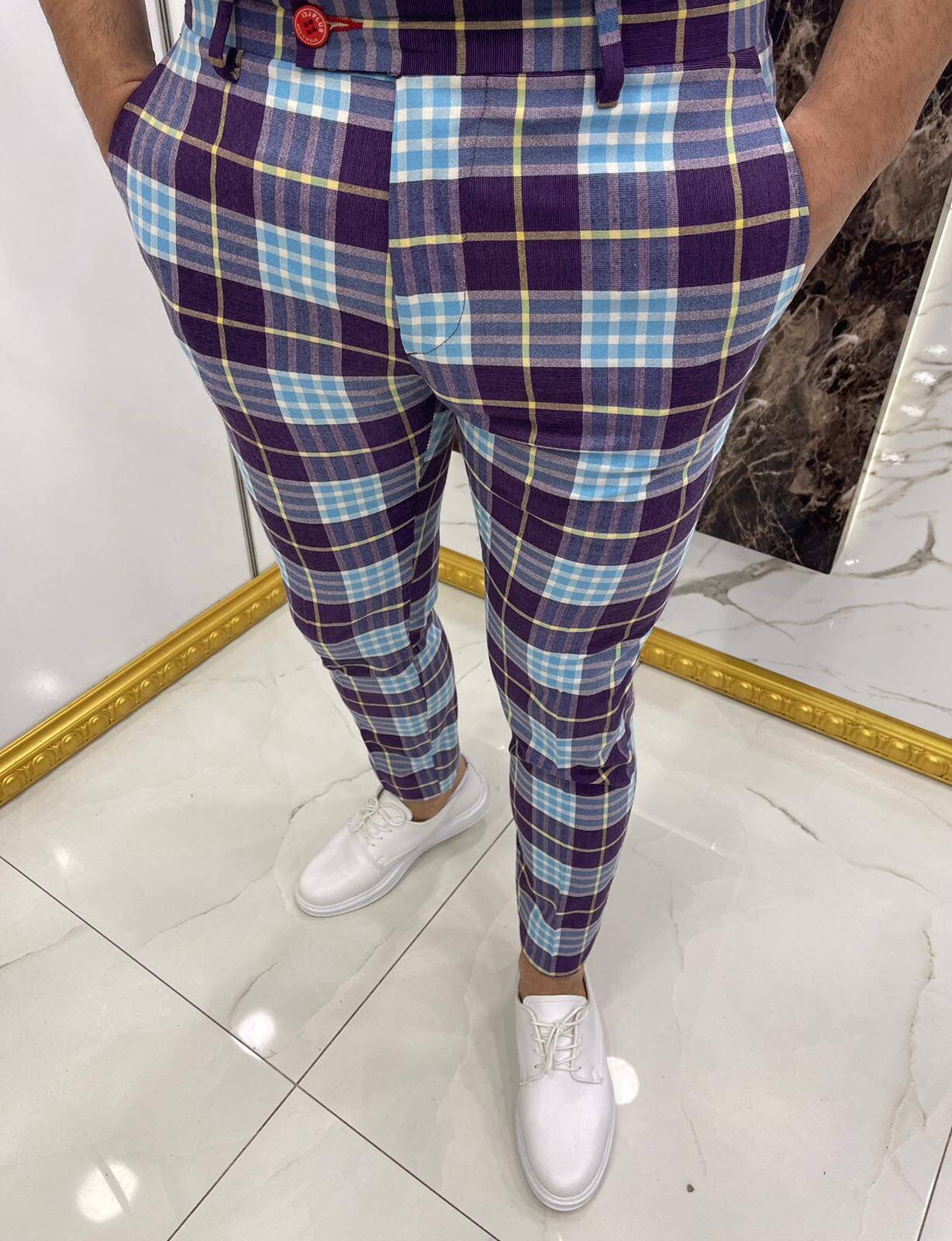 Men Fancy Pants Shipping From TEXAS. Gentlemen Pants Tartan Etsy